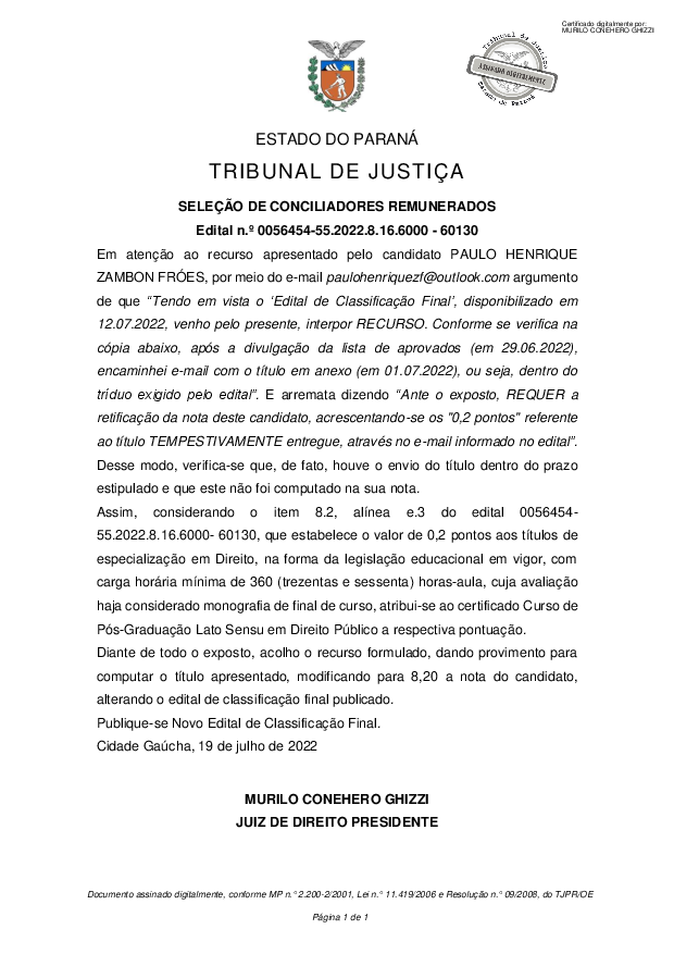 Disponibilizado em 27/07/2022