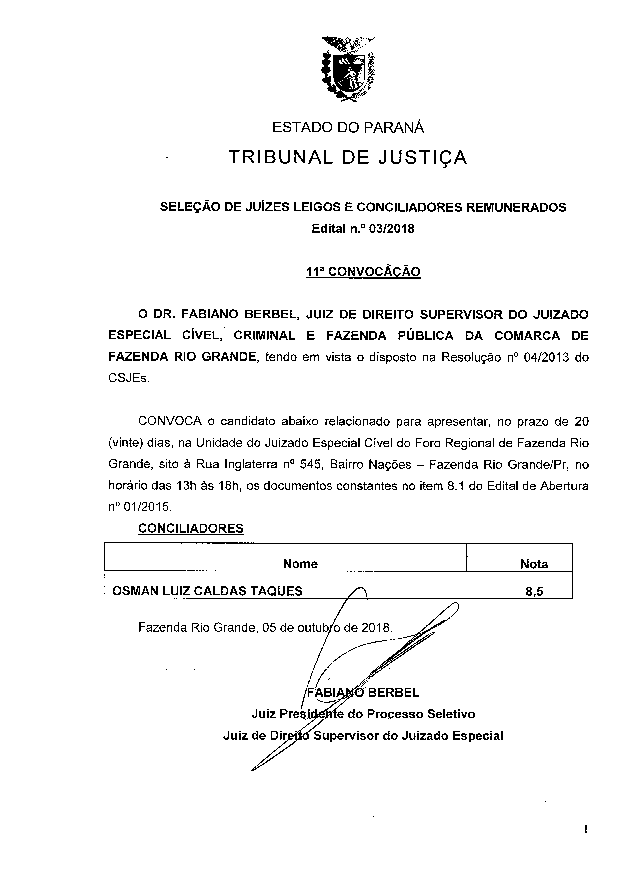 Disponibilizado em 11/10/2018
