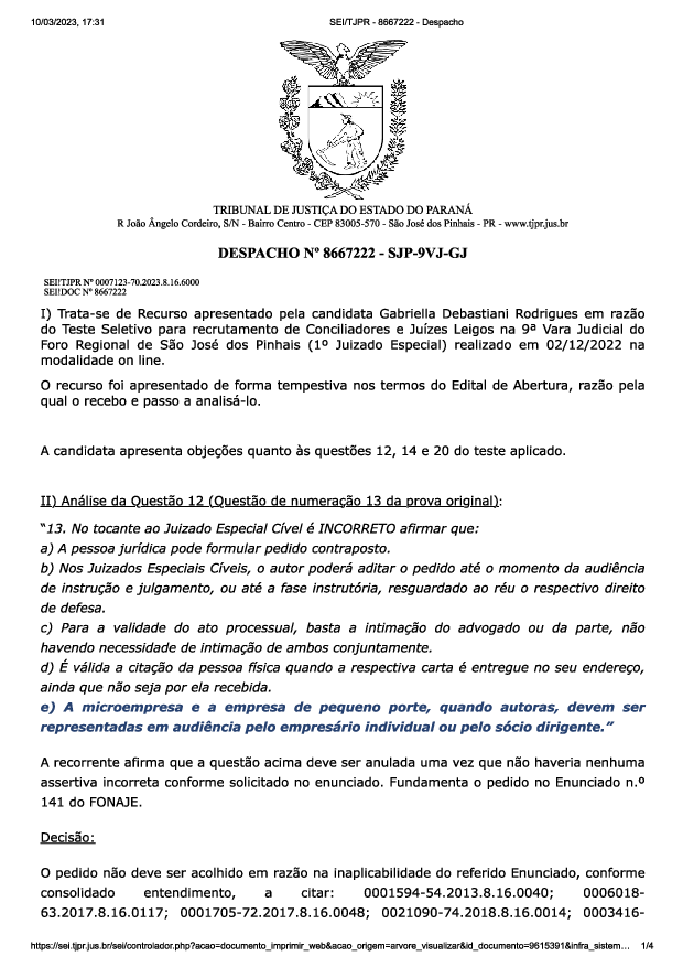 Disponibilizado em 16/03/2023