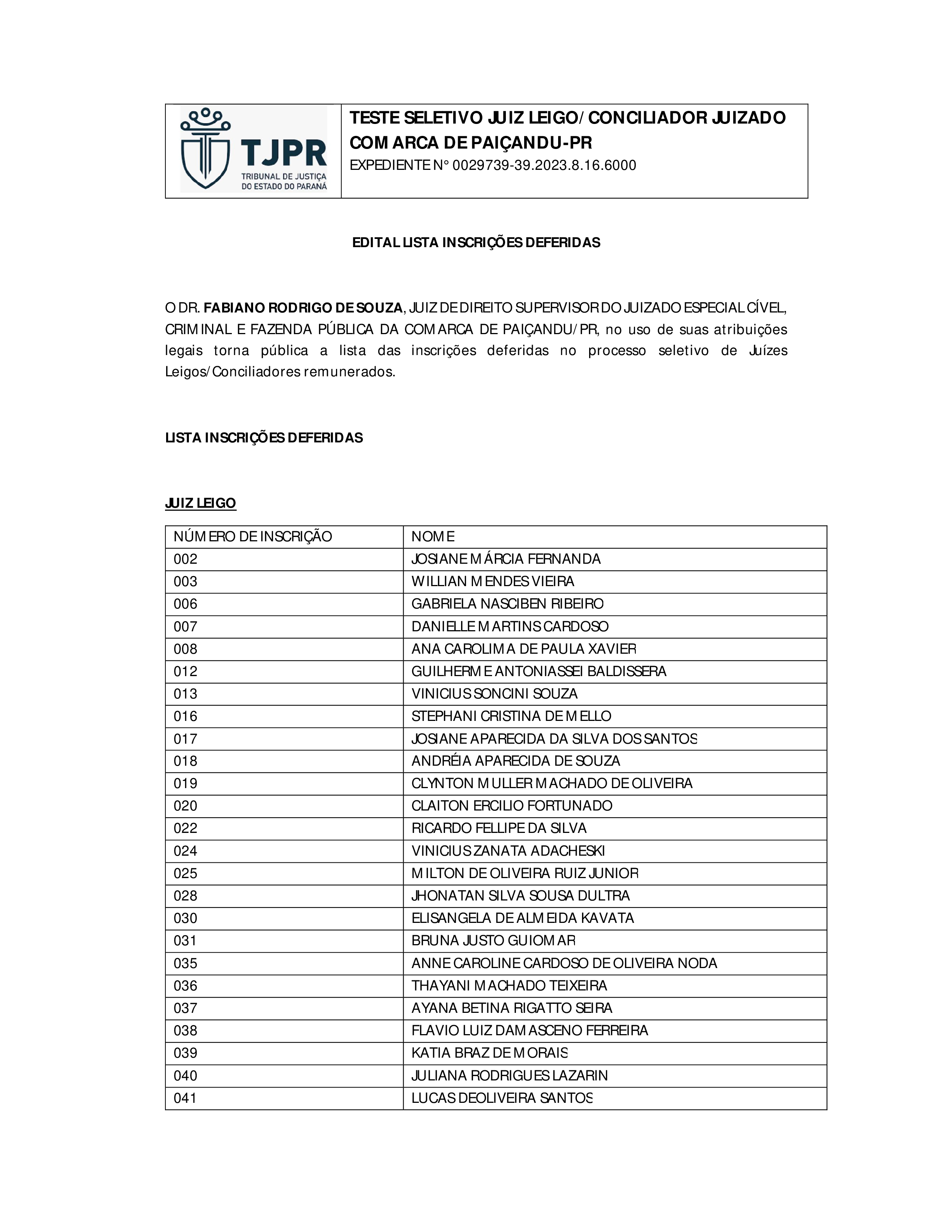Disponibilizado em 20/03/2023